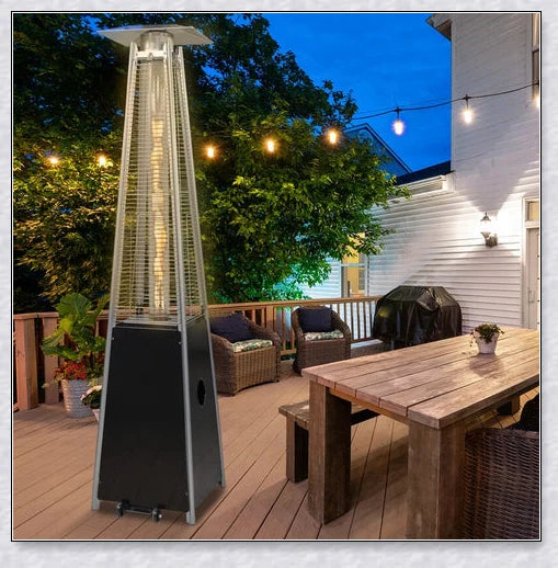Premium Patio Heater Cover - Outdoor Propane Heater with Stainless Steel Construction and Efficient Heating