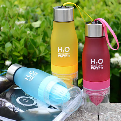 H2O Fruit Infusion Water Bottle with interchangeable infuser for customized hydration