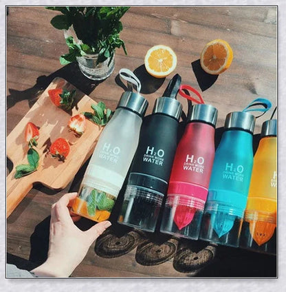 H2O Fruit Infusion Water Bottle with interchangeable infuser for customized hydration
