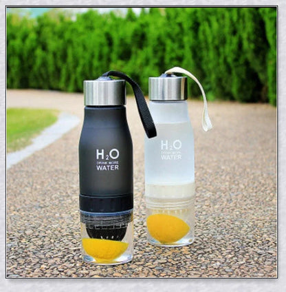 H2O Fruit Infusion Water Bottle with interchangeable infuser for customized hydration