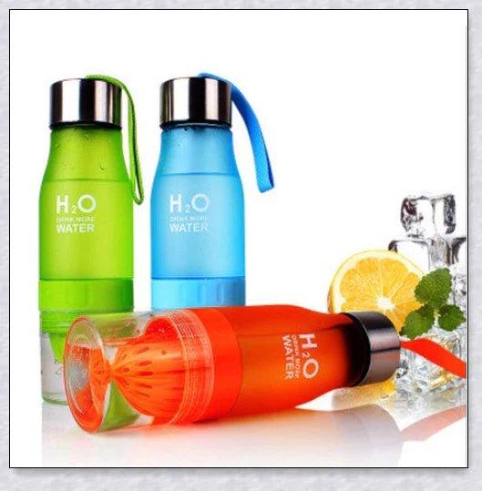H2O Fruit Infusion Water Bottle with interchangeable infuser for customized hydration