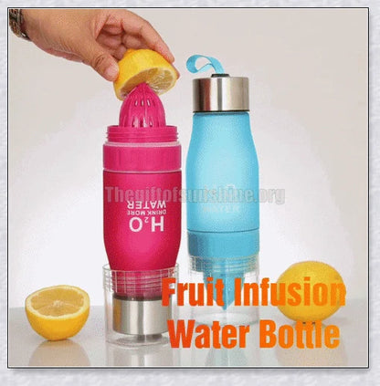 H2O Fruit Infusion Water Bottle with interchangeable infuser for customized hydration