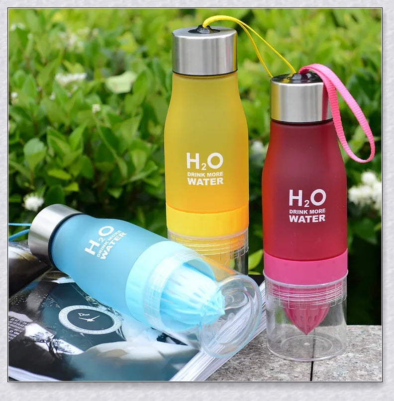 H2O Fruit Infusion Water Bottle with interchangeable infuser for customized hydration