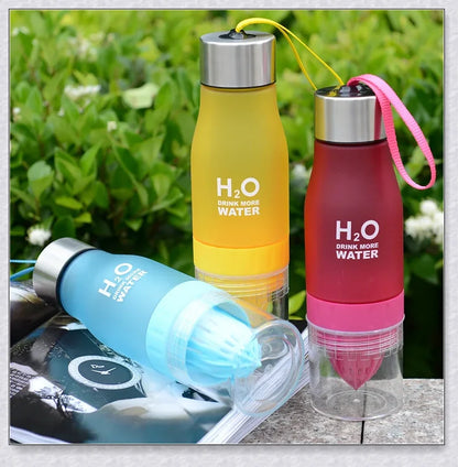 H2O Fruit Infusion Water Bottle with interchangeable infuser for customized hydration