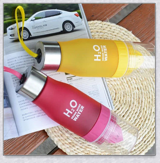H2O Fruit Infusion Water Bottle with interchangeable infuser for customized hydration