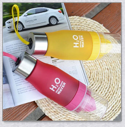 H2O Fruit Infusion Water Bottle with interchangeable infuser for customized hydration