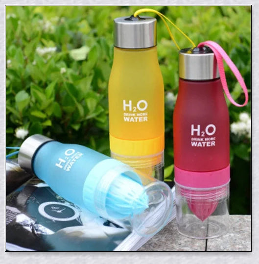 H2O Fruit Infusion Water Bottle with interchangeable infuser for customized hydration