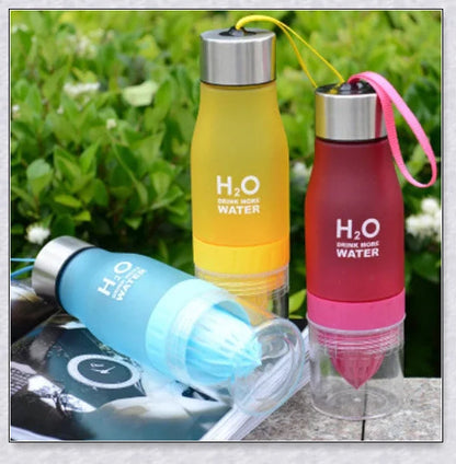 H2O Fruit Infusion Water Bottle with interchangeable infuser for customized hydration