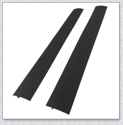 Stove Counter Gap Covers in different colors - clear, black, and white silicone covers that fill the space between stove and counter.