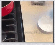 Stove Counter Gap Covers in different colors - clear, black, and white silicone covers that fill the space between stove and counter.