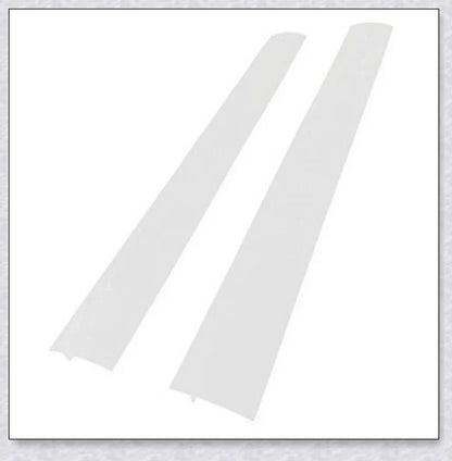Stove Counter Gap Covers in different colors - clear, black, and white silicone covers that fill the space between stove and counter.
