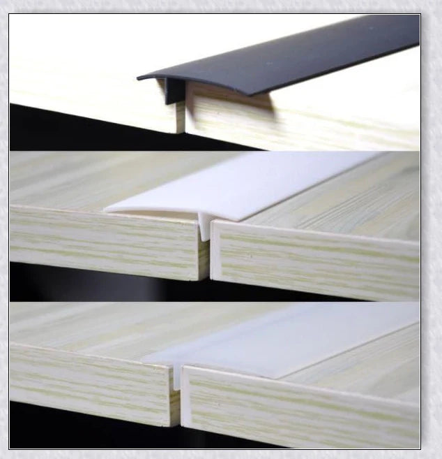 Stove Counter Gap Covers in different colors - clear, black, and white silicone covers that fill the space between stove and counter.