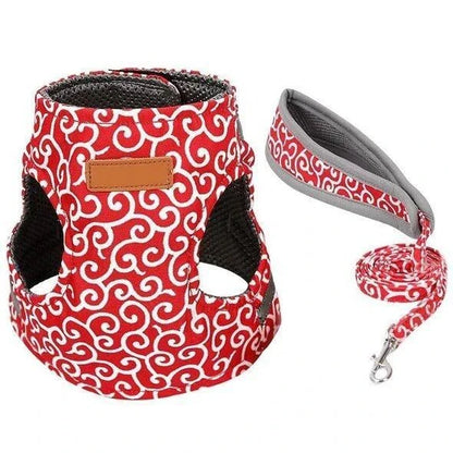 A premium cat vest harness and leash set made of breathable, durable polyester for comfortable outdoor adventures.