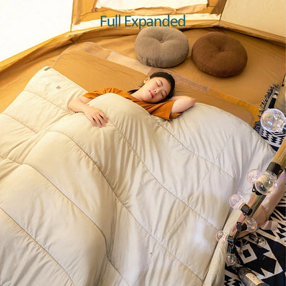 Extra-Large 3-Season Sleeping Bag in Pale Blue color, with spacious dimensions and premium construction for comfortable outdoor adventures