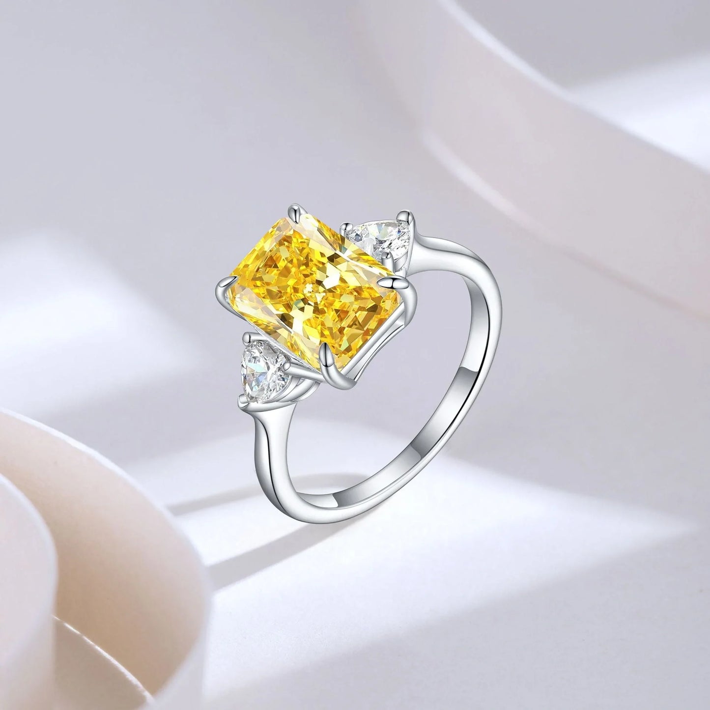 S925 Sterling Silver Colorful Rhinestone Fashion Ring for Women in various colors