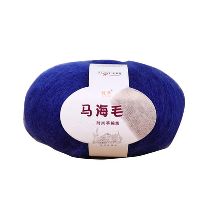 Mohair scarf DIY kit with wool ball and hand-weaving instructions for 180cm spring accessory