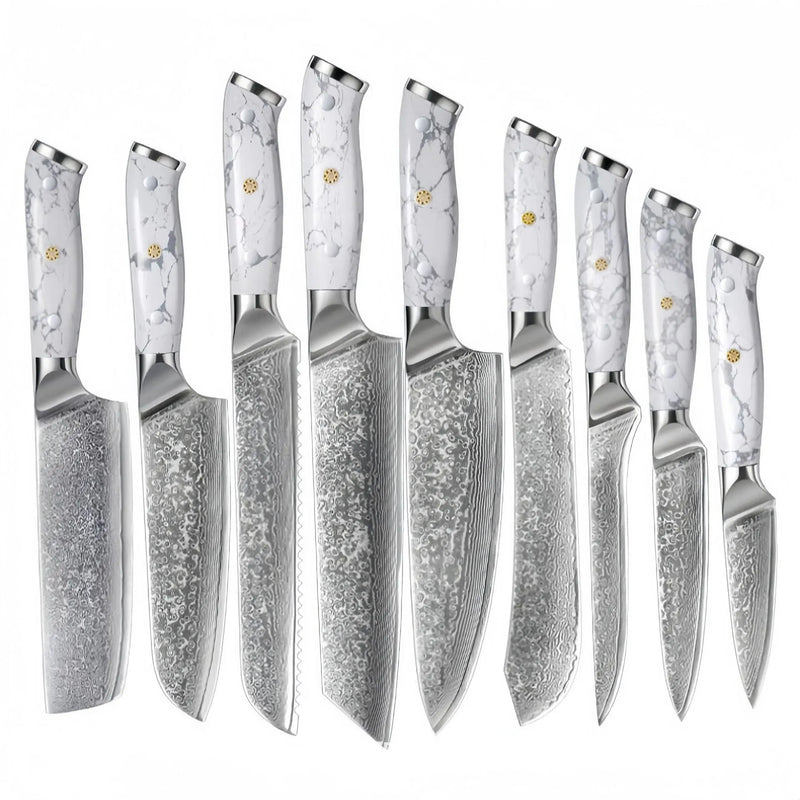 Damascus VG10 Steel Chef's Knife with 21cm Blade and 11cm Handle for Precise 60-Degree Cutting Angle and 32cm Total Length