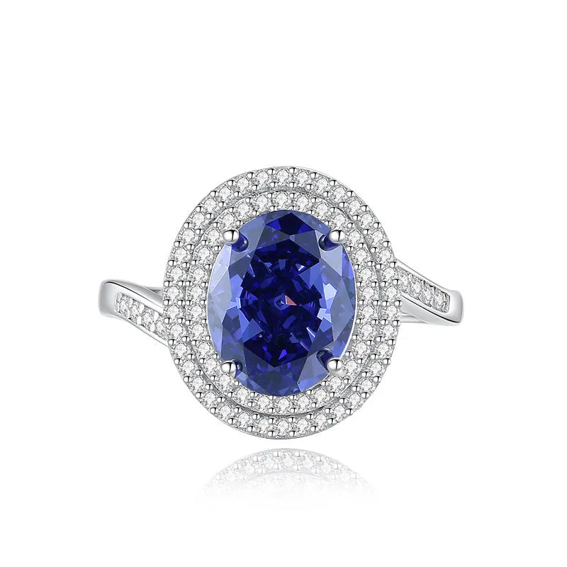Heart-shaped sterling silver ring with zircon stone in ice flower cut, showing 1.5 cm width and 1.8 cm height dimensions