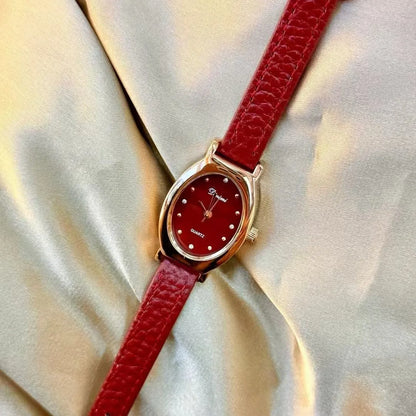 Alloy Ankela Red women's watch showing 8mm thickness and Chinese style design with various colour options