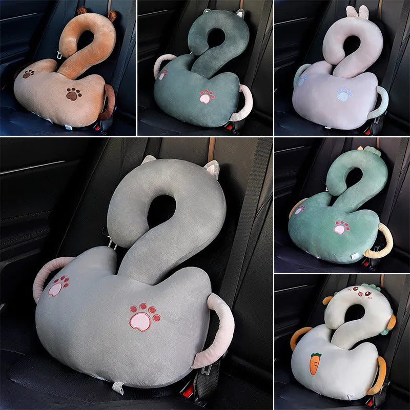 65x65cm cartoon animal car cushion pillow with pp cotton filler, 0.8kg weight
