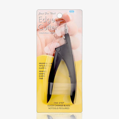 French U-shaped nail scissors with stainless steel blades and electrophoresis coating in black, titanium, or silver handle options