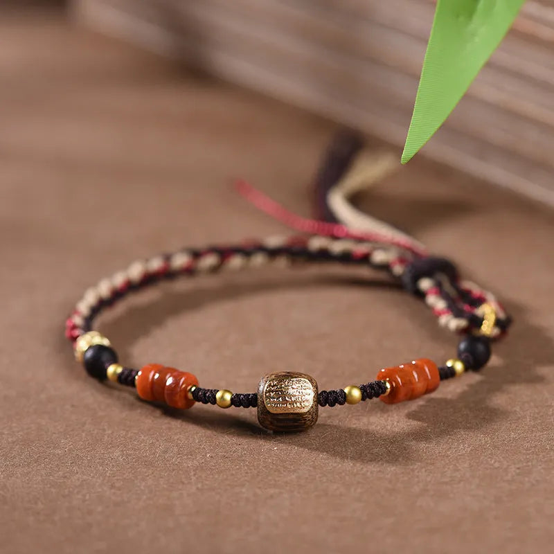 Hand woven flexible wire watch band bracelet in national ethnic style