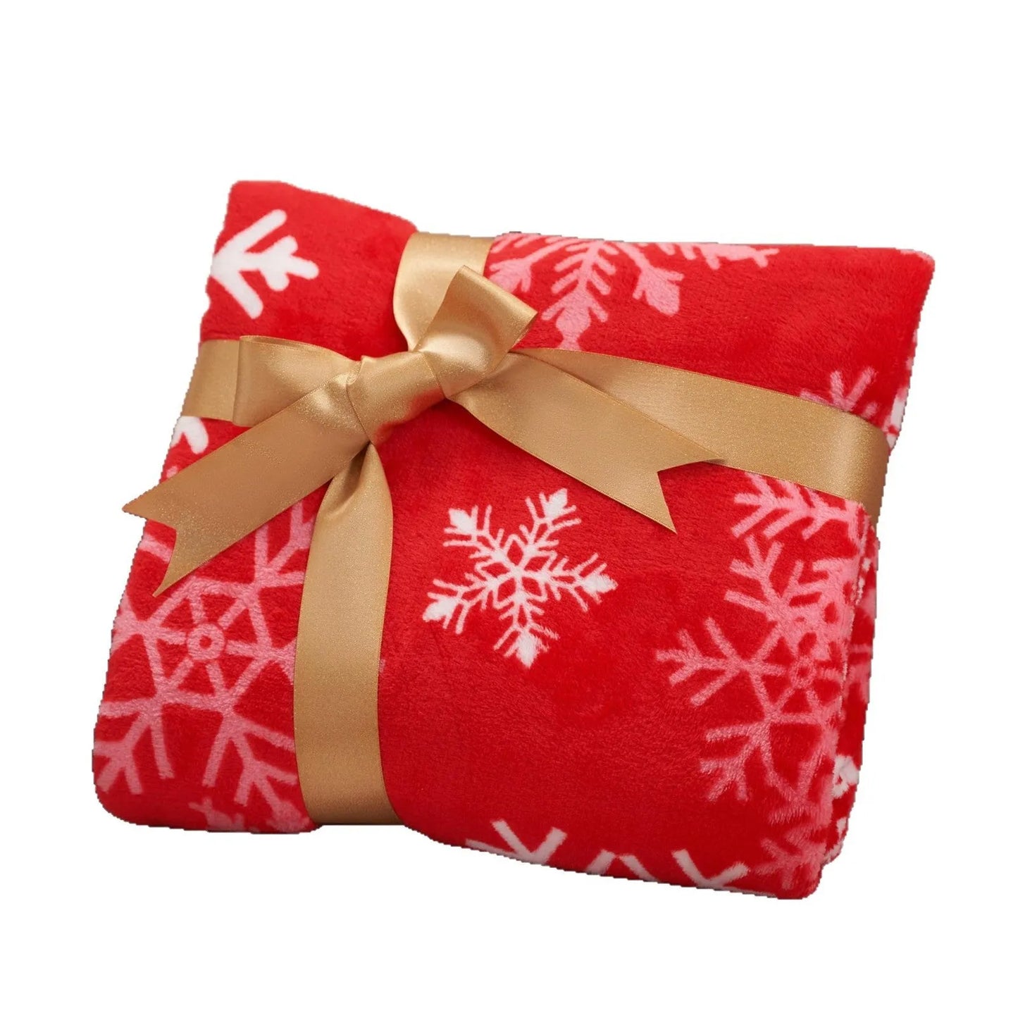 Soft flannel Christmas blanket in American-style design, available in multiple sizes for beds and sofas.