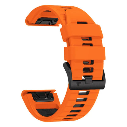 Two-colour quick release silicone strap for Garmin Fenix watches in Army Green Black and other colour options.