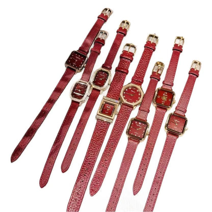 Alloy Ankela Red women's watch showing 8mm thickness and Chinese style design with various colour options