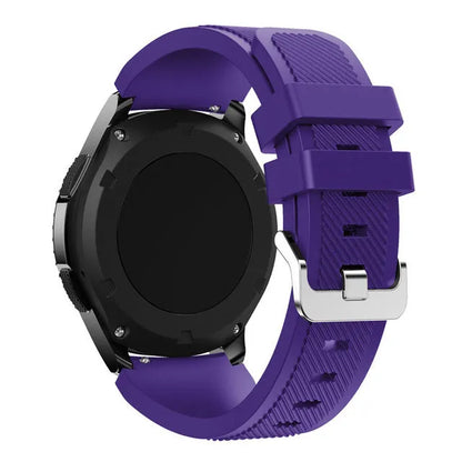 S3 Twill compatible silicone sports watch strap in multiple colours showing 125mm by 98mm dimensions