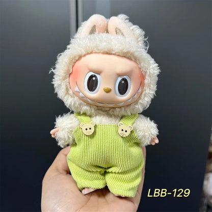Plastic costume for 17cm vinyl doll in style LBB100 with size chart for fit guidance