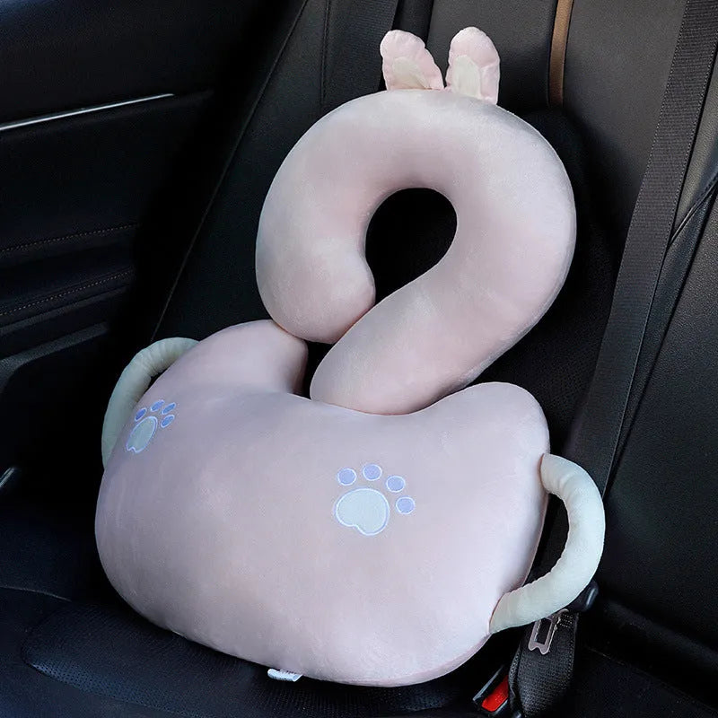65x65cm cartoon animal car cushion pillow with pp cotton filler, 0.8kg weight