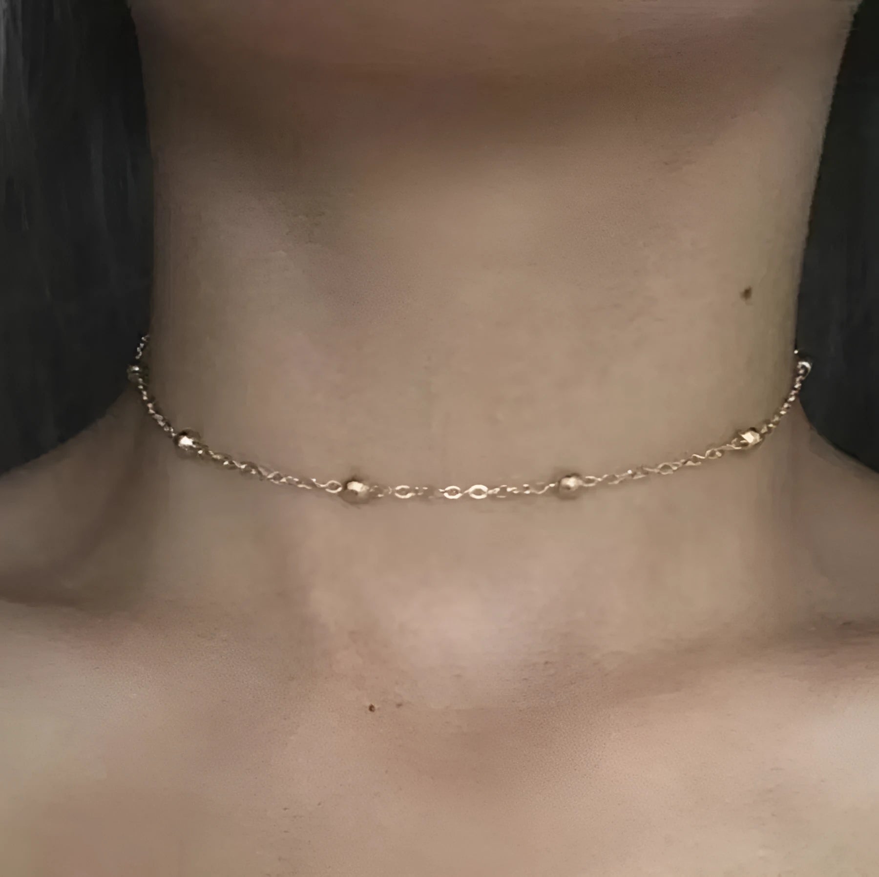Women's adjustable Bohemian anklet with geometric pendant on twisted chain in gold or silver finish