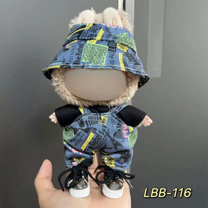 Plastic costume for 17cm vinyl doll in style LBB100 with size chart for fit guidance