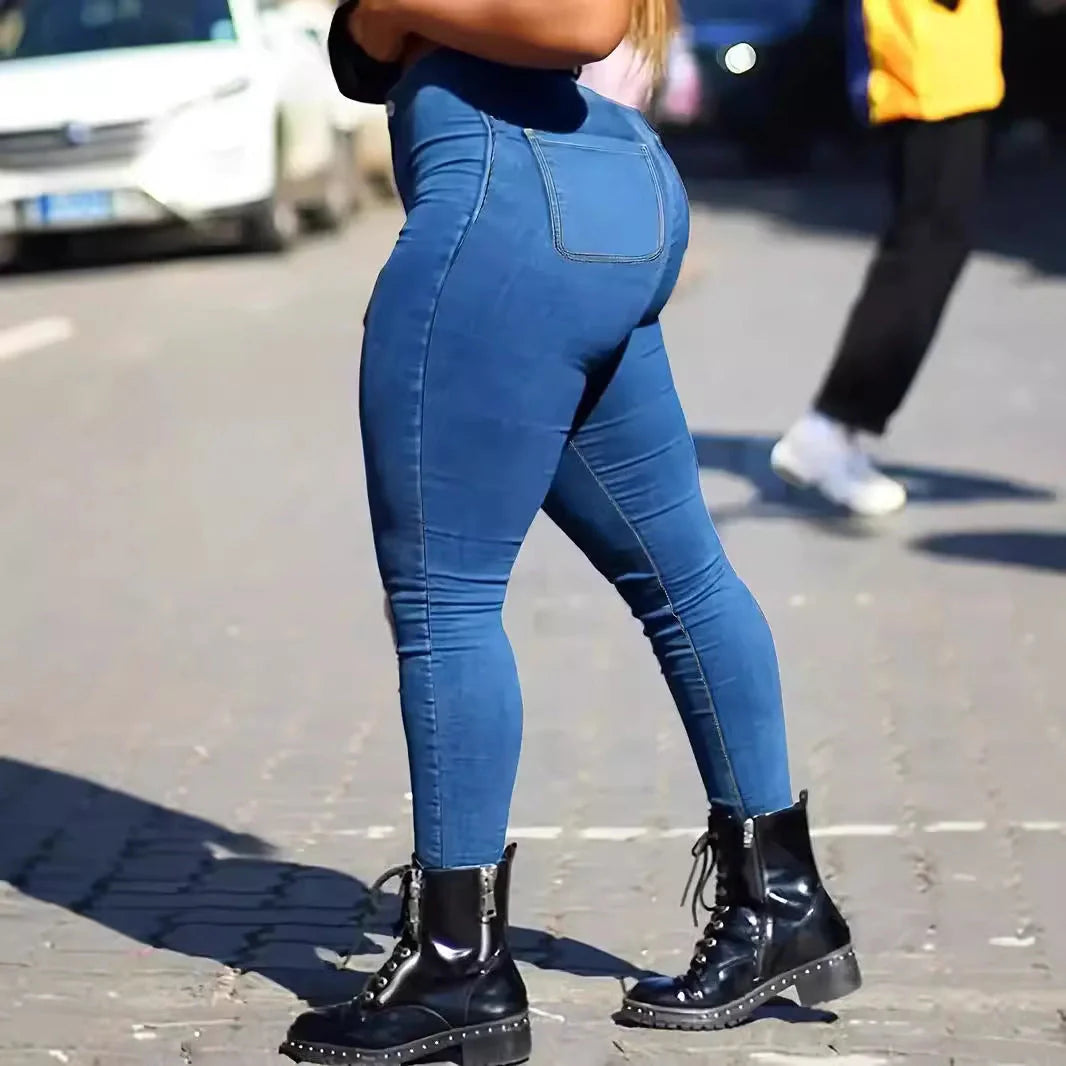 Women's High Waist Skinny Denim Jeans in various colors, perfect for any outfit