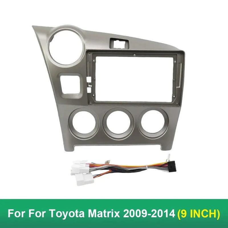 Android Navigation Panel Frame 9-Inch Left Triangle Single Panel with Power Cord for Car Dashboard Stereo Installation