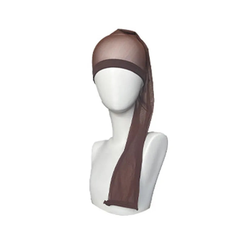 Breathable elastic wig mesh cap with oversleeve design in multiple colour options