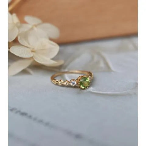 Geometric quadrilateral copper ring with Japanese retro design, showing warm metallic finish and structured shape
