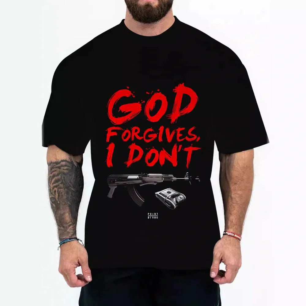 Men's loose fit chemical fibre blend t-shirt with regular sleeves and pullover design