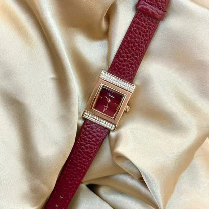 Alloy Ankela Red women's watch showing 8mm thickness and Chinese style design with various colour options