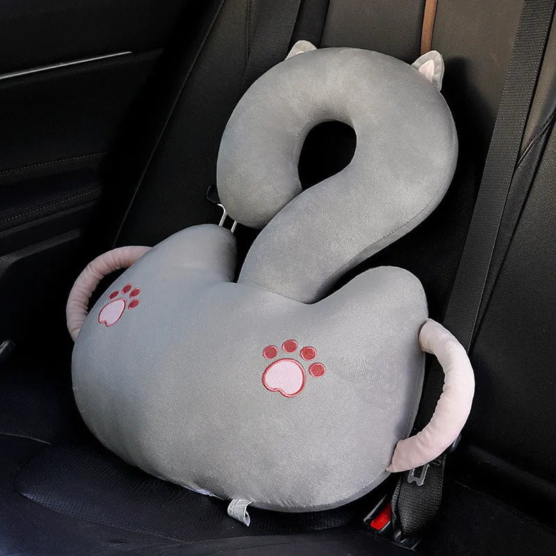 65x65cm cartoon animal car cushion pillow with pp cotton filler, 0.8kg weight