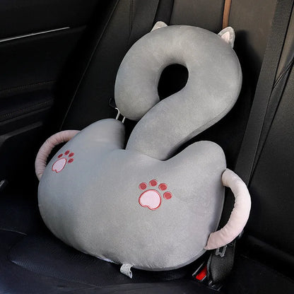 65x65cm cartoon animal car cushion pillow with pp cotton filler, 0.8kg weight