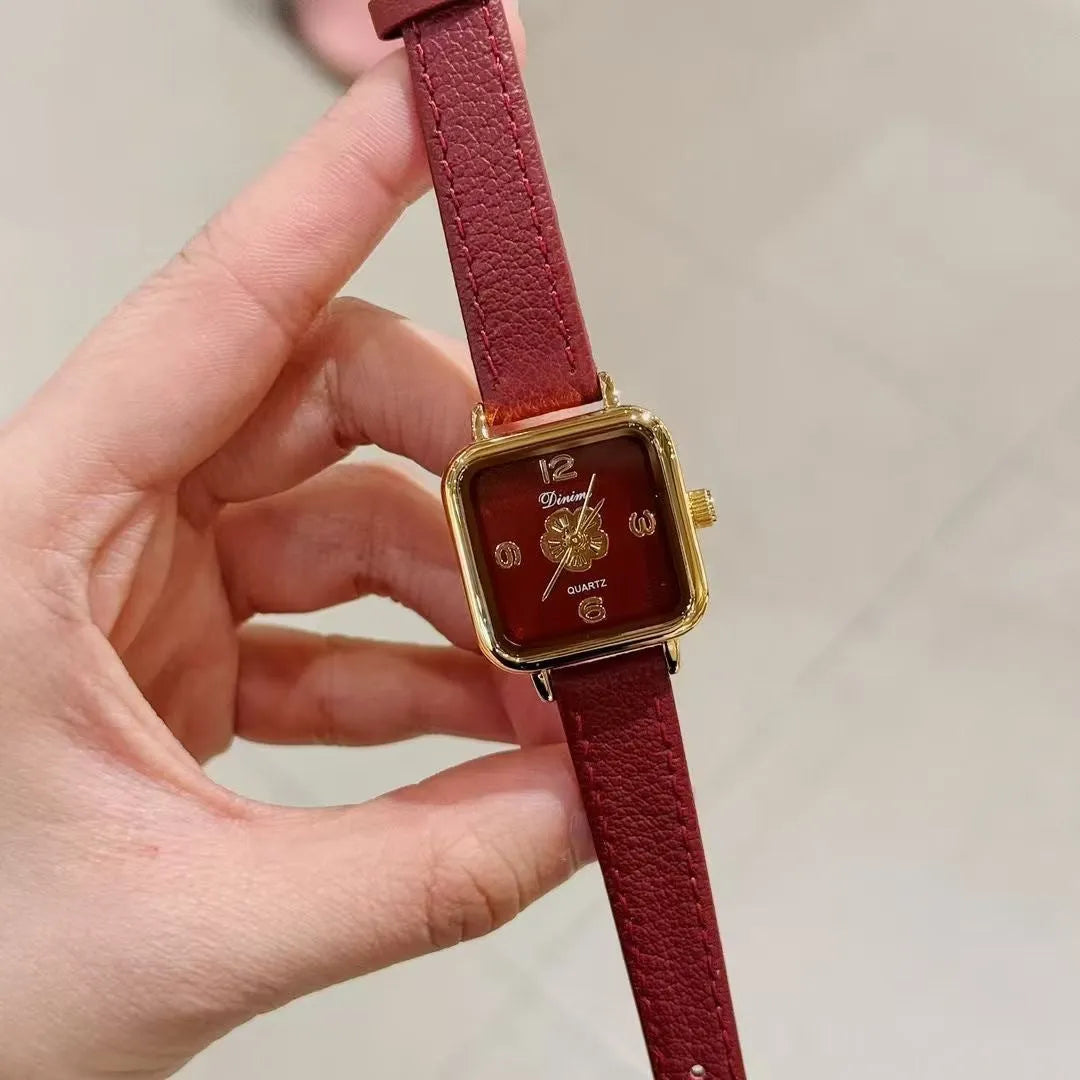 Alloy Ankela Red women's watch showing 8mm thickness and Chinese style design with various colour options