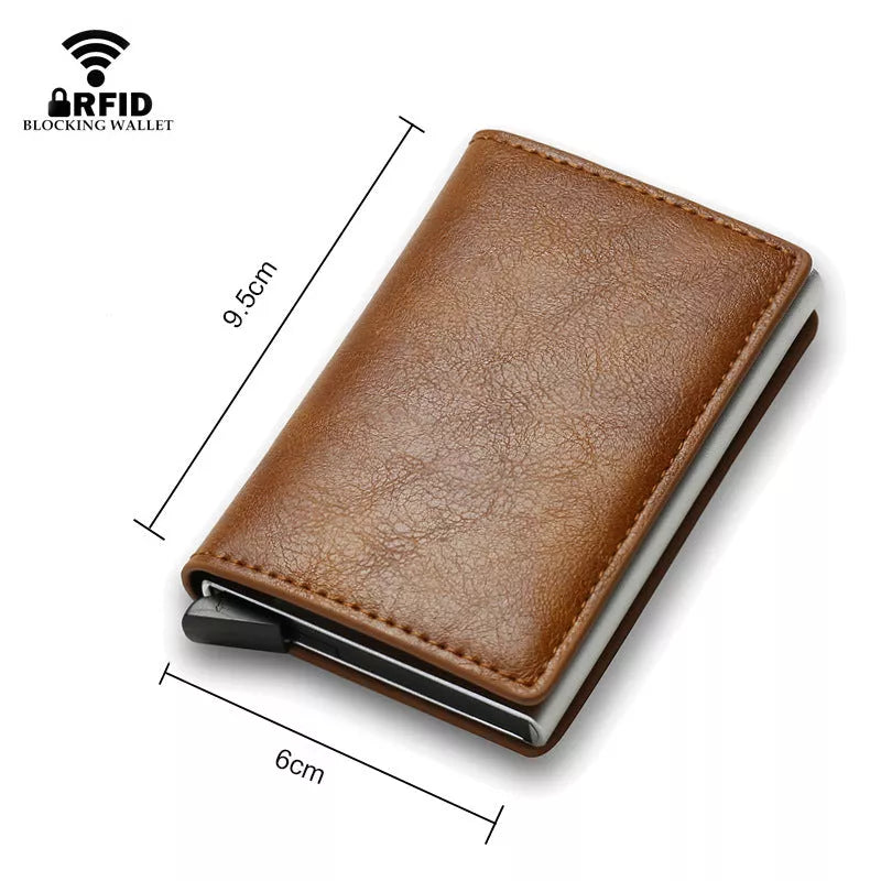 Slim PU leather credit card holder in various colors