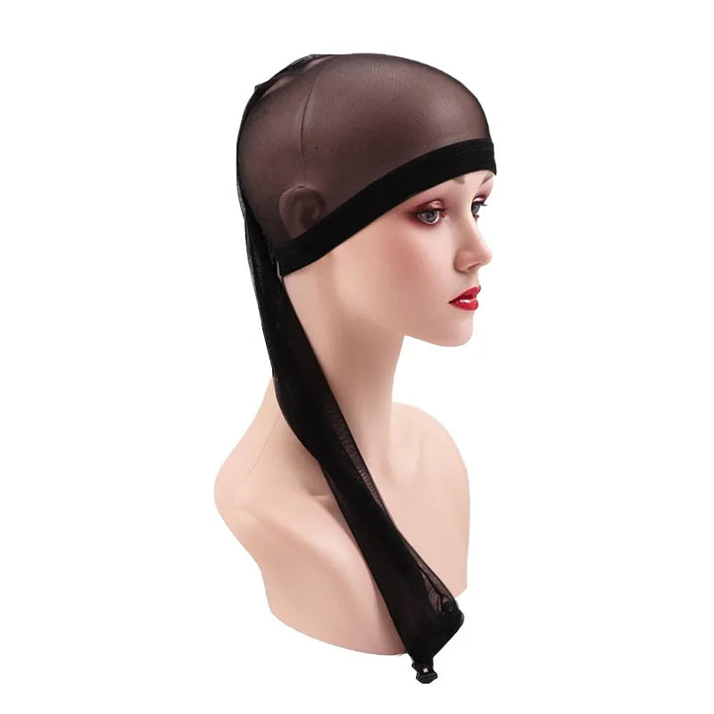 Breathable elastic wig mesh cap with oversleeve design in multiple colour options