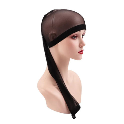 Breathable elastic wig mesh cap with oversleeve design in multiple colour options