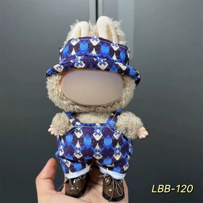 Plastic costume for 17cm vinyl doll in style LBB100 with size chart for fit guidance