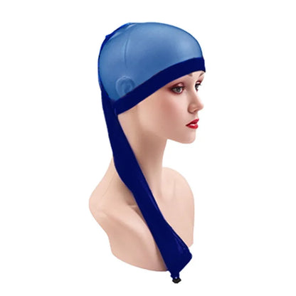 Breathable elastic wig mesh cap with oversleeve design in multiple colour options