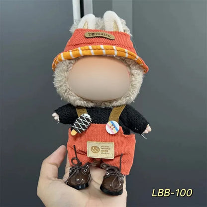 Plastic costume for 17cm vinyl doll in style LBB100 with size chart for fit guidance