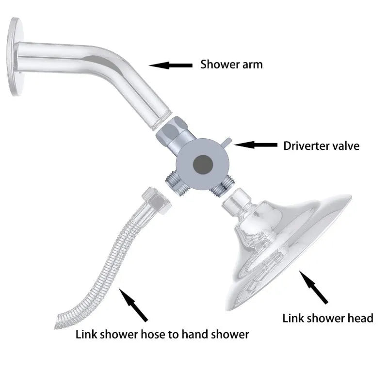 Copper shower head nozzle water distributor with metal joint for bathroom plumbing installations